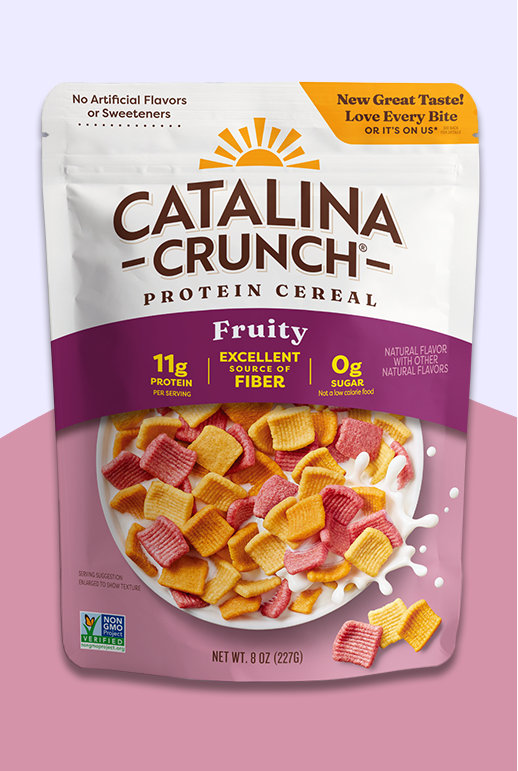 Front of package image of Catalina Crunch Fruity Cereal