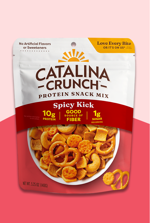Front of package image of Catalina Crunch Spicy Snack Mix