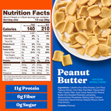 Peanut Butter Cereal nutrition facts, ingredients, and an image of a bowl of cereal.