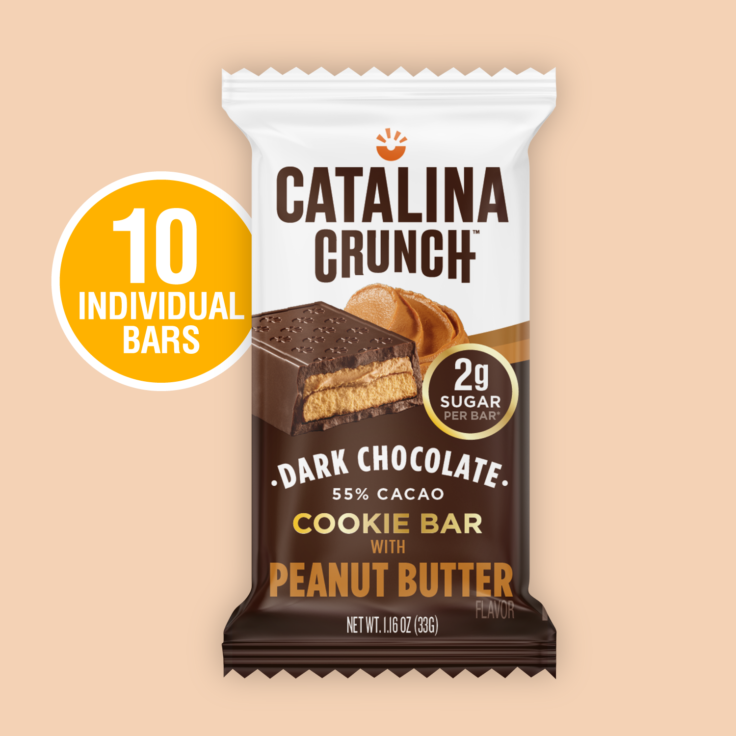 Peanut Butter Chocolate Bars 10-Pack