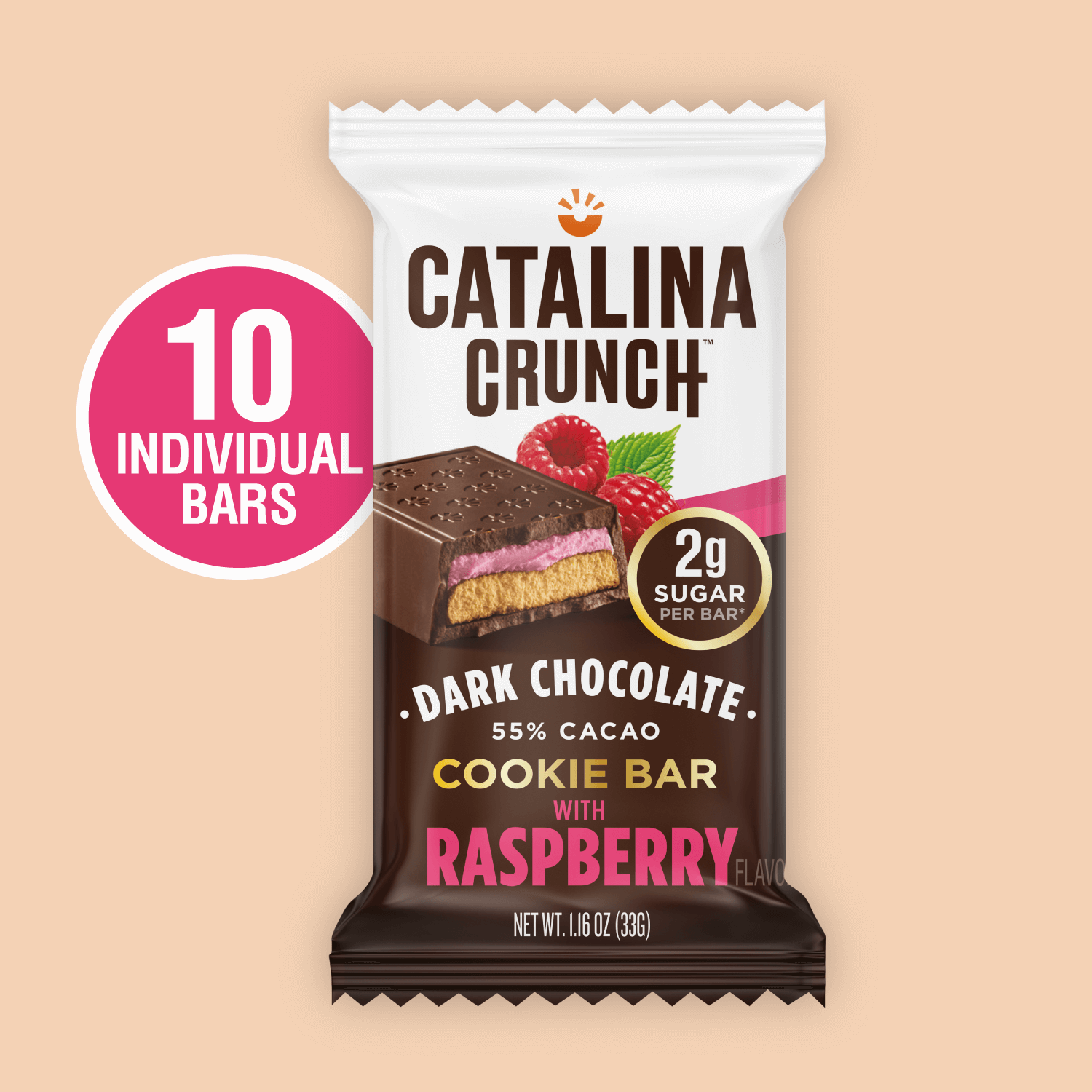 Raspberry Chocolate Bars 10-Pack