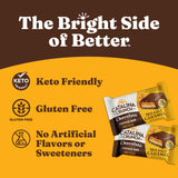 Catalina Crunch Sea Salt Caramel Chocolate Cookie Bars benefits on yellow and brown background