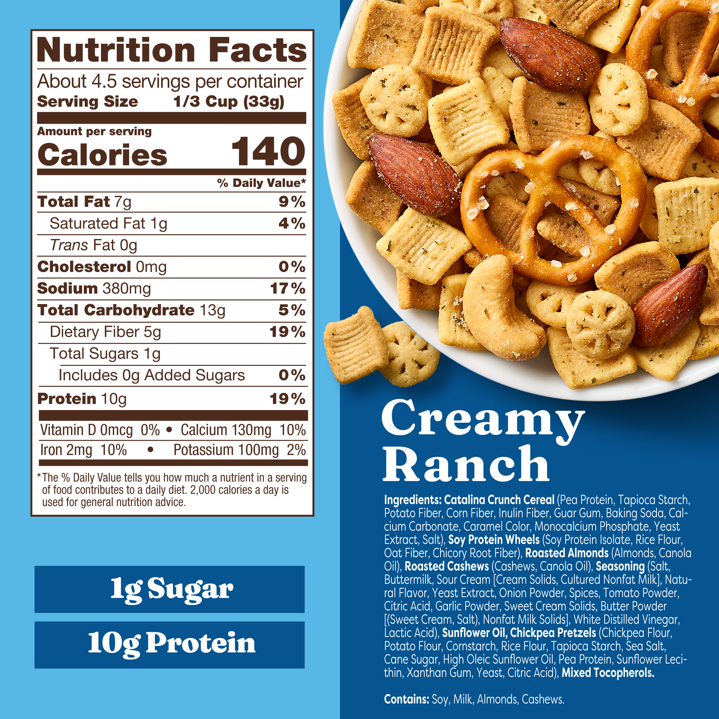Creamy Ranch Flavored Protein Snack Mix | Catalina Crunch